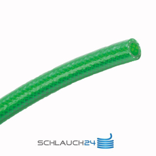 PVC Gewebeschlauch Druckluftschlauch für Lebensmittel farbig Meterware grün 10 mm