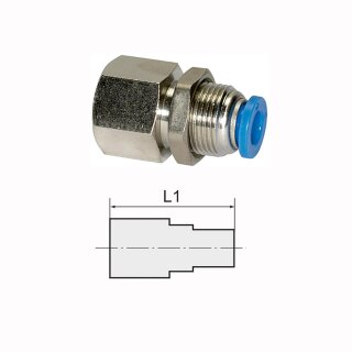 Gerade Schott Steckverschraubung Blaue Serie Innengewinde konisch