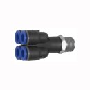 Mehrfachverteiler mit Außengewinde 4 Fach drehbar...