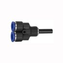 Y-Steckverbindung mit Stecknippel Y-Stück Blaue Serie