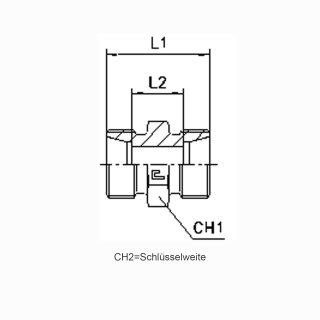 Gerade Schneidringverschraubung G ohne Muttern und Schneidringe G18L OMD