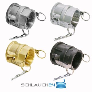 Kupplung System "Kamlok" Mutterteil mit Innengewinde Typ D