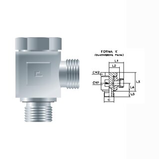 Drosselfreie Schwenkverschraubung metrisch WH15LM-ED OMD