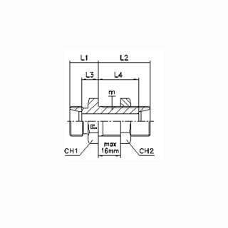 Gerade Schottverschraubung ohne Muttern und Schneidringe SV6L OMD