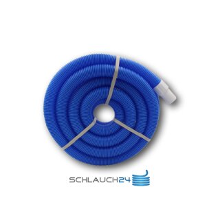 Schwimmbadschlauch Poolschlauch Saugschlauch mit festen Muffen 38mm Blau 11m