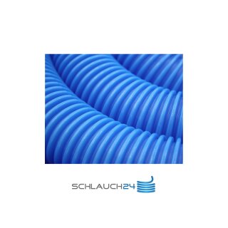 Schwimmbadschlauch Poolschlauch Saugschlauch mit festen Muffen 38mm Blau 11m