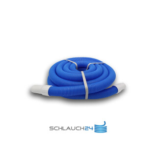 Schwimmbadschlauch Poolschlauch Saugschlauch mit festen Muffen 38mm Blau 13m