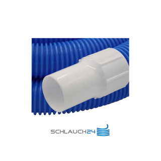 Schwimmbadschlauch Poolschlauch Saugschlauch mit festen Muffen 38mm Blau 13m