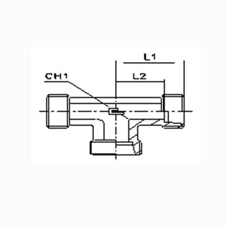 T-Verschraubung für Hydraulikverschraubung