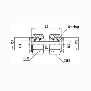 Gerade Hydraulikverschraubung Doppelmutter GZ15L