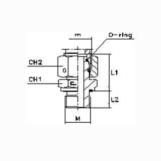 Metrischer Einschraubstutzen mit Dichtkegel EGE15LM-ED