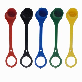 5 x Hydraulik Staubschutz Staubkappe für Standardstecker Baugröße 3 Blau