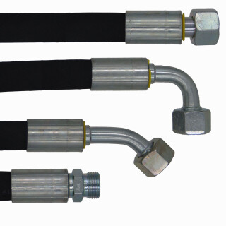 Hydraulikschlauch 2SC DN8-10 L von 200mm bis 1.900mm 800 mm DKOL - DKOL90