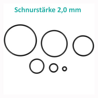 O-Ring Schnurstärke 2,0 mm NBR (70 Shore A)  Ø 17 x 2 mm