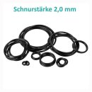 O-Ring Schnurstärke 2,0 mm NBR (70 Shore A)...