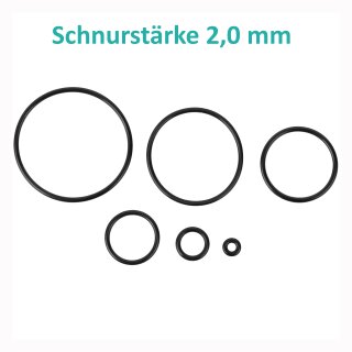 O-Ring Schnurstärke 2,0 mm NBR (70 Shore A)  Ø 38 x 2 mm