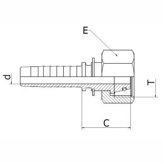 Pressnippel DKOL MSOF - Dichtkegel mit O-Ring nach DIN 3865 (passend für Stutzen 24° nach DIN 3901 und 3902) - Überwurfmutter - leichte Reihe 6 | M14x1,5