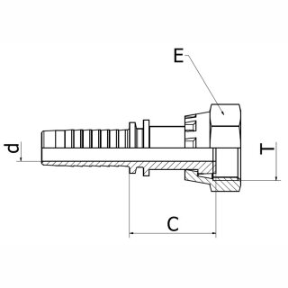 Pressnippel ORFS Überwurfmutter LORF - ORFS-Dichtform mit Überwurfmutter - UN-/UNF-/UNS-Gewinde 16 (5/8") | 1-14