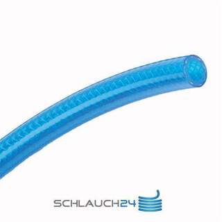 PVC Gewebeschlauch Druckluftschlauch für Lebensmittel farbig Meterware Blau 6 mm